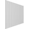 Ekena Millwork 48H x 5/8T Adjustable PVC Slat Wall Panel Kit w/ 3W Slats, Unfinished contains 15 Slats SWP60X48X0625UN - alternate 6